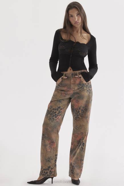 klær samia jeans med blomsterprint House of CB J6RL638